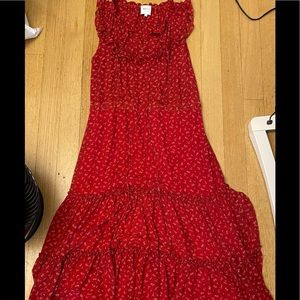 Misa Red Tiered Dress (M)